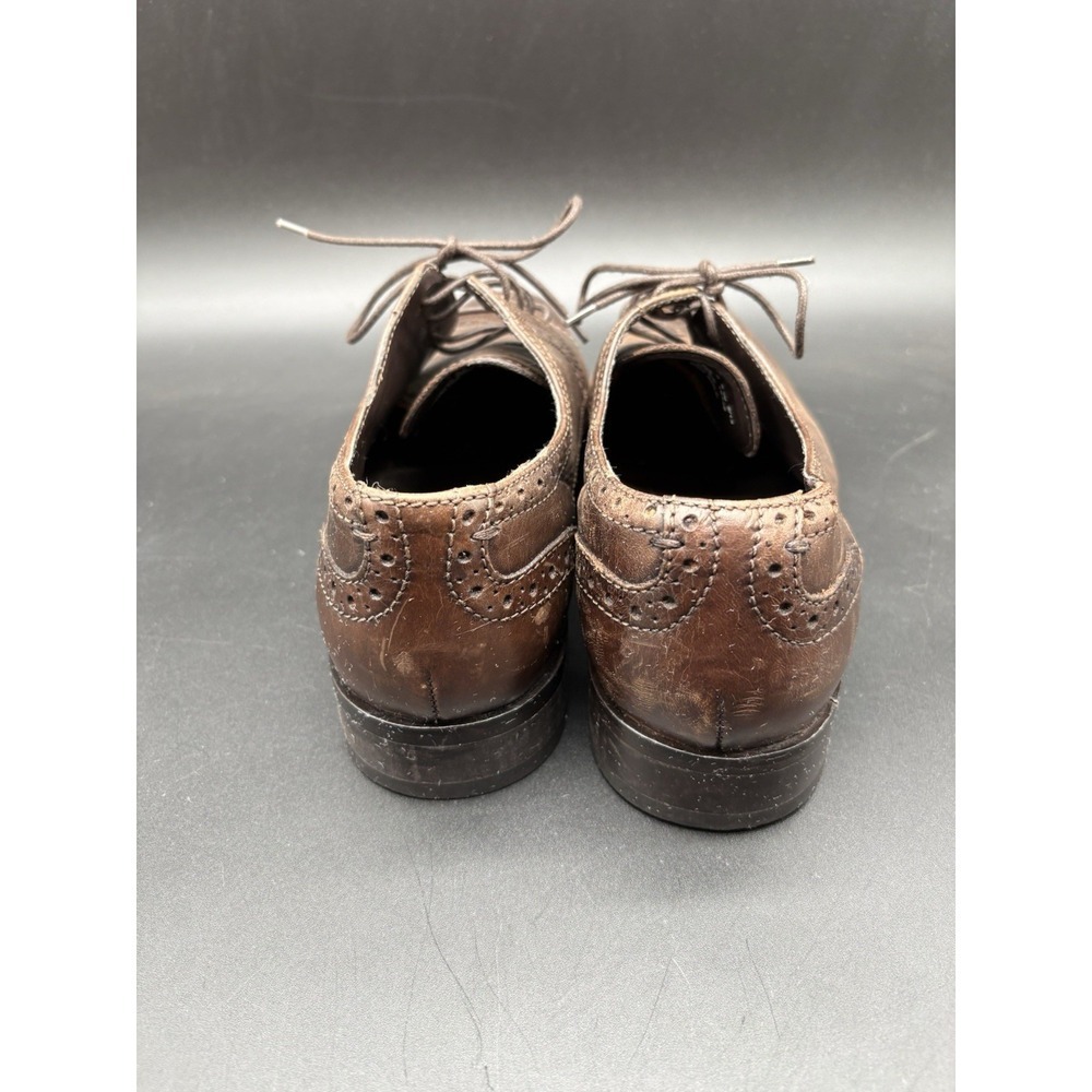 Bostonian Brown Leather Wingtip Oxford Dress Shoes Mens 9W Vintage - Picture 9 of 15
